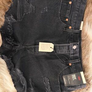 Levi's Charcoal 501 Denim Shorts